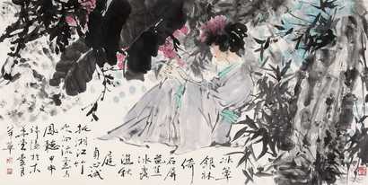 羊草 人物 镜心